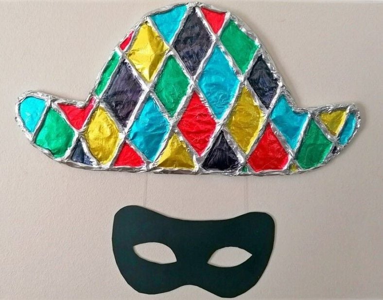 Suspension Arlequin en papier aluminium 1